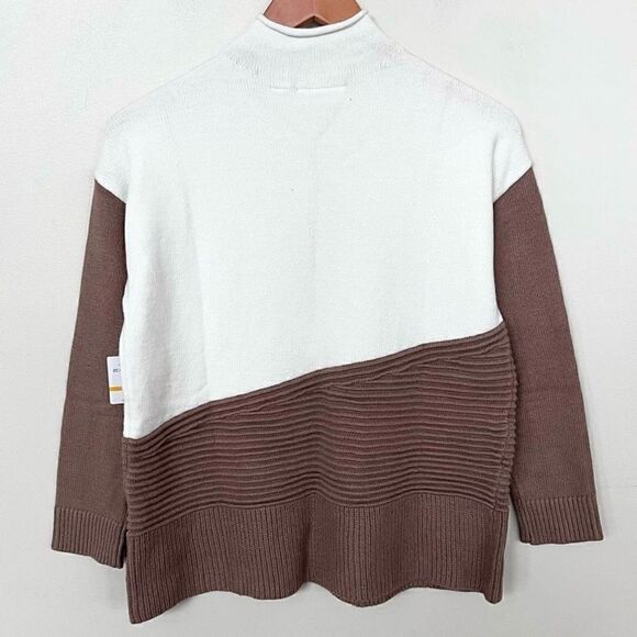 Rafaella Color Block Funnel Neck Sweater NWT - Picture 4 of 8